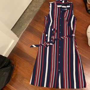 Tommy Hilfiger dress size xs Color dark blue with white and red strip